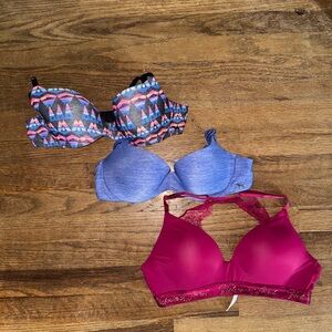 Victoria's Secret PINK 3 Bra Bundle 36B